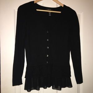 Black Button Down Sweater size small